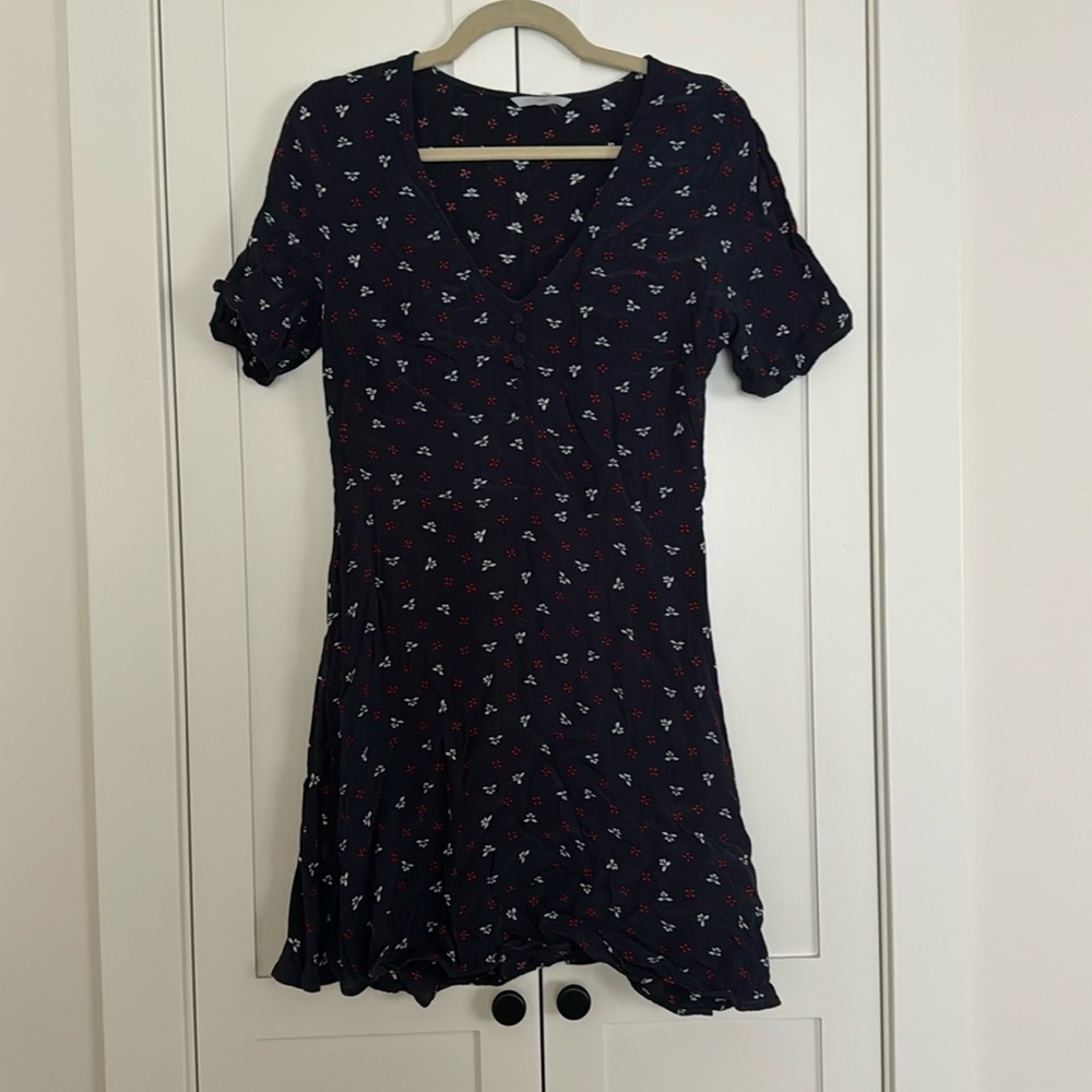Navy floral summer dress